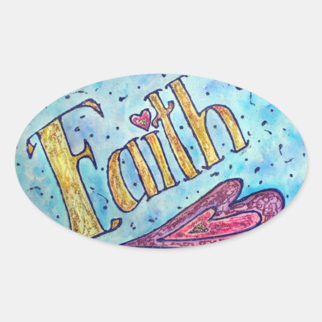 Faith Inspirational Word Art Sticker Decals (Front)
