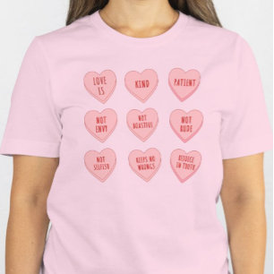 Faith-Inspired Valentine’s Day T-Shirt with Hearts Tri-Blend Shirt
