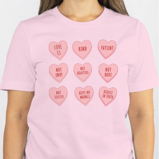 Faith-Inspired Valentine’s Day T-Shirt with Hearts Tri-Blend Shirt (Creator Uploaded)