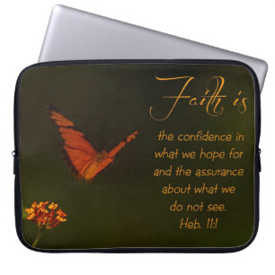 Faith is...Inspirational Scripture Laptop Sleeve