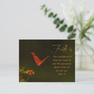 Faith is...Inspirational Scripture Postcard