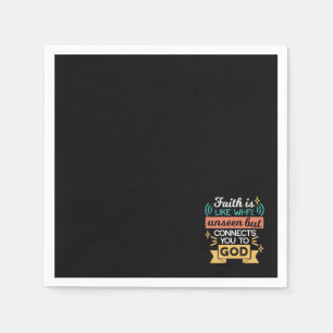 Faith Is Like WiFi Funny Christian Quote Art Napkin