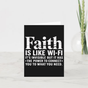 Faith Is Like Wifi God, Jesus Religious Christian Card