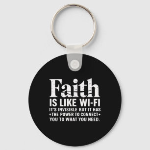 Faith Is Like Wifi God, Jesus Religious Christian Key Ring