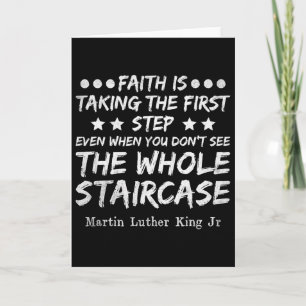Faith Is Taking The First Step Mlk Day Black Histo Card