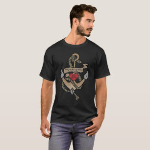 Faith is the Anchor Men's Black T-Shirt