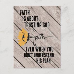 Faith is Trust God Quote  Postcard