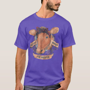 Faith Jesus Cow Christian Psalm 136 T-Shirt
