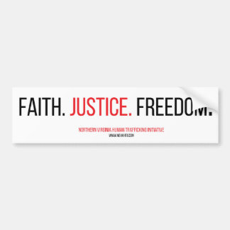 Faith. Justice. Freedom. Bumper Sticker. Sticker