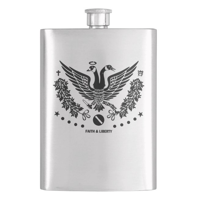 Faith & Liberty Hip Flask (Front)