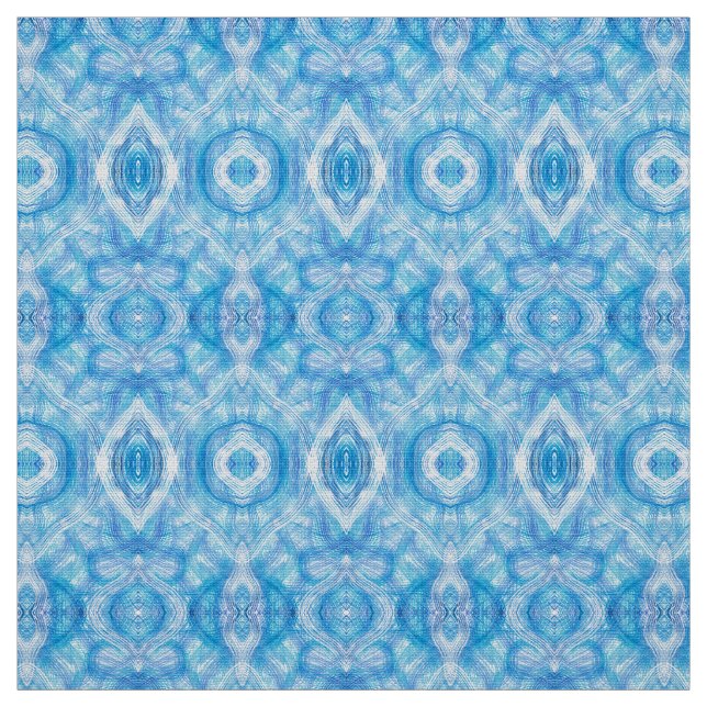 Faith Light Blue Abstract Watercolor Art Fabric (Swatch)