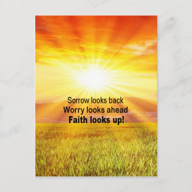 Faith looks up! postcard (Front)