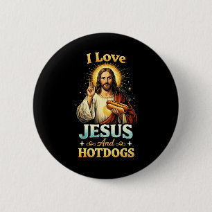Faith, Love, and Hotdogs 6 Cm Round Badge