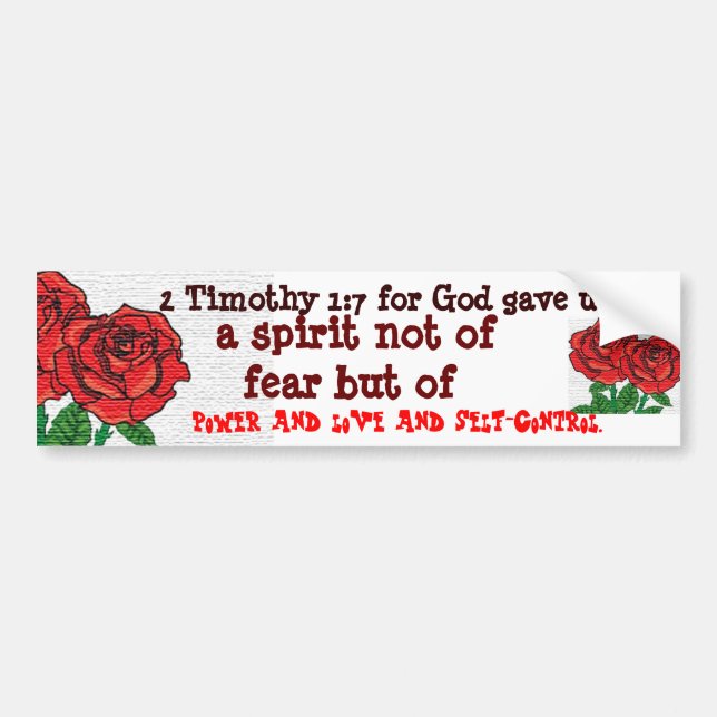 Faith Love Bible Christianity Grace Hope Peace Bumper Sticker (Front)