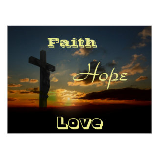 Faith Love Cross Prayer Christianity Peace Destiny Poster