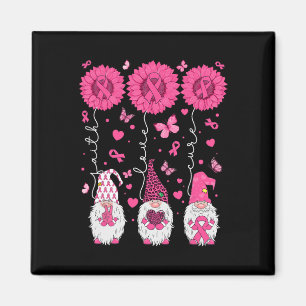 Faith Love Cure Gnomes Sunflower Breast Cancer Awa Magnet