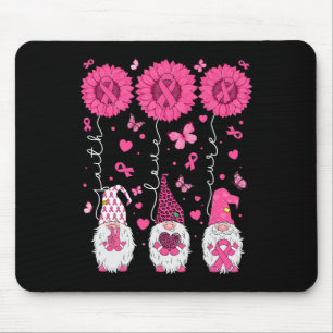 Faith Love Cure Gnomes Sunflower Breast Cancer Awa Mouse Pad