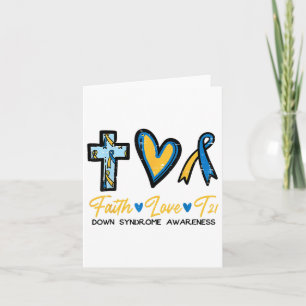 Faith Love Down Syndrome Awareness Christian Men W Card