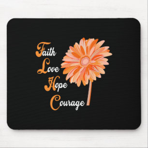 Faith Love Hope Courage Aml Leukaemia Awareness Mouse Pad