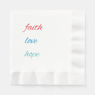 FAITH, LOVE, HOPE NAPKIN
