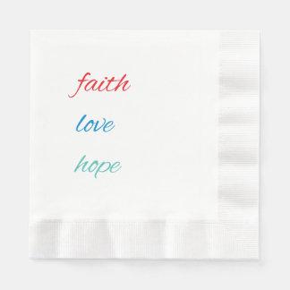 FAITH, LOVE, HOPE NAPKIN
