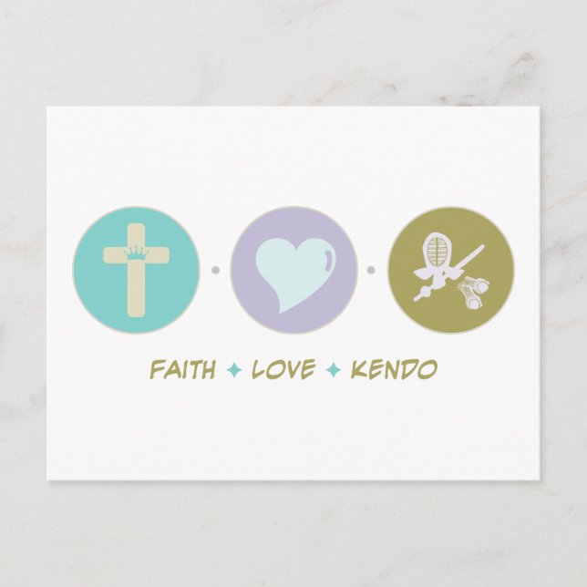 Faith Love Kendo Postcard (Front)