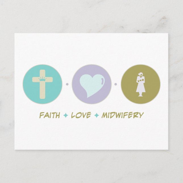 Faith Love Midwifery Postcard (Front)