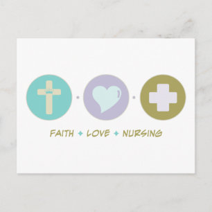 Faith Love Nursing Postcard