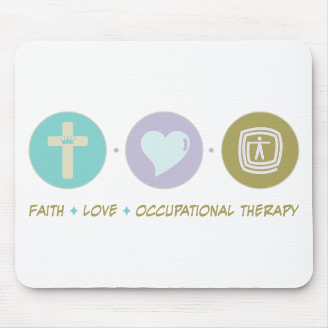 Faith Love Occupational Therapy Mouse Pad (Front)