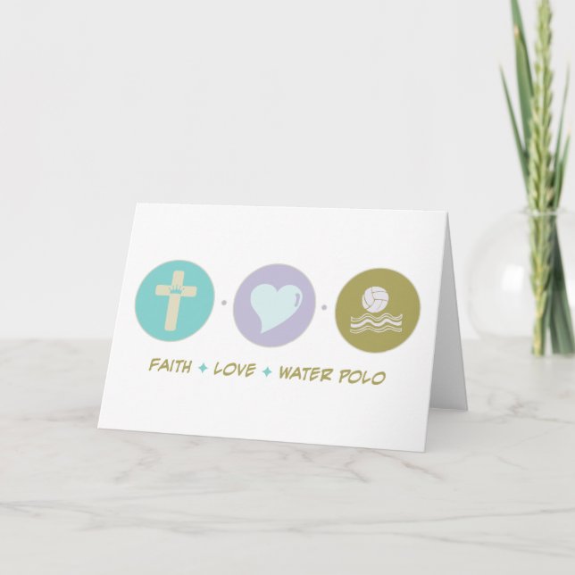 Faith Love Water Polo Card (Front)