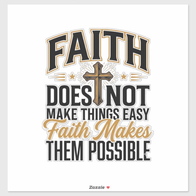 Faith Makes Them Possible Christian Typography Des (Sheet)