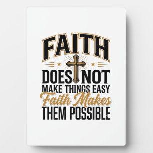 Faith Makes Them Possible Christian Typography Des Plaque