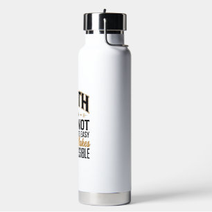 Faith Makes Them Possible Christian Typography Des Water Bottle