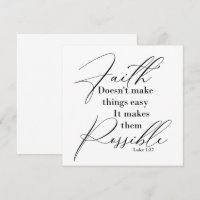 Faith makes things possible