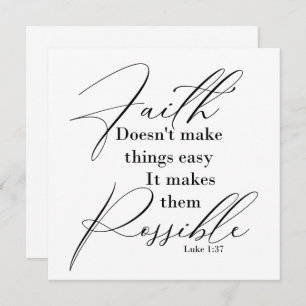 Faith makes things possible card