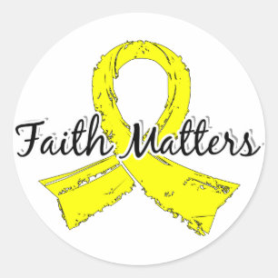 Faith Matters 5 Sarcoma Classic Round Sticker