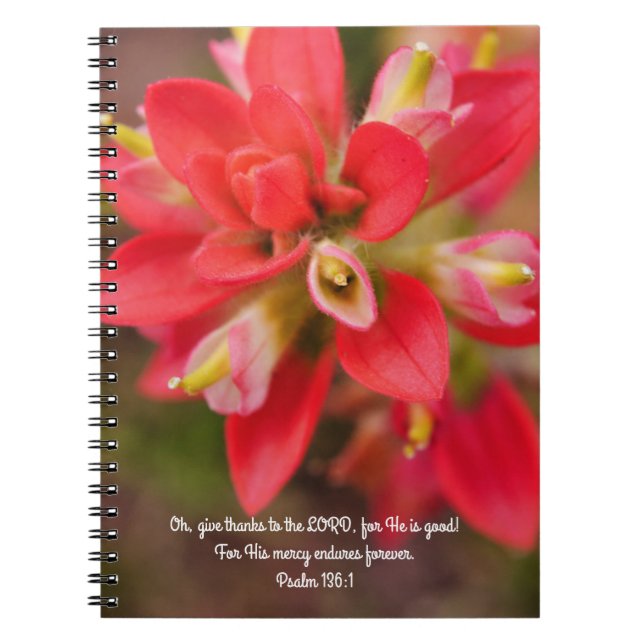 Faith Mercy Bible Verse Prayer Notebook (Front)