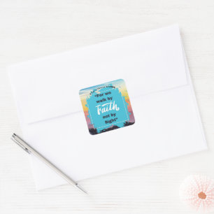 Faith Message - 2 Corinthians - Square Stickers