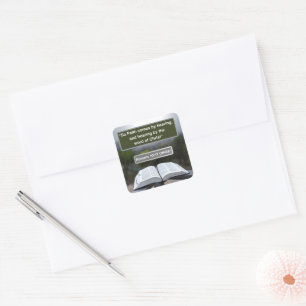 Faith Message - Bible Verse - Romans 10-17 -  Square Sticker