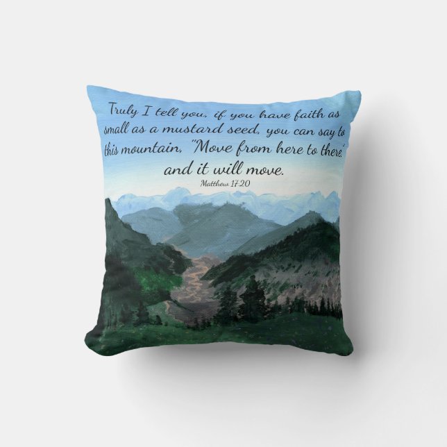Faith Mountains Pillow (Front)