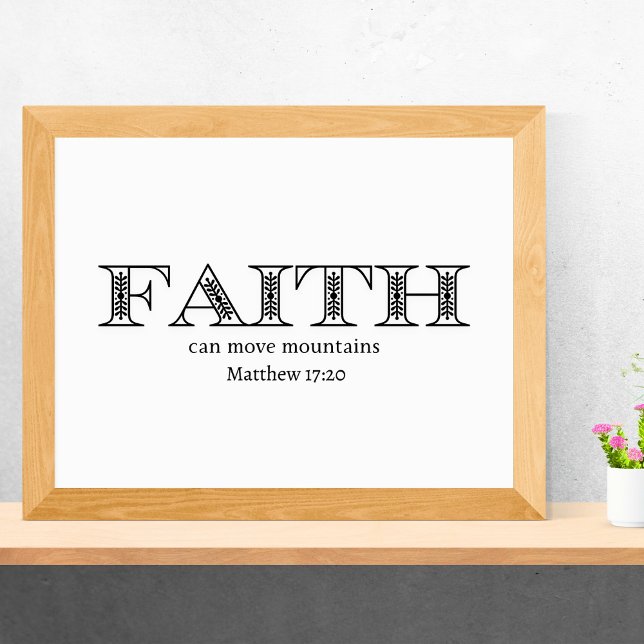 Faith Moves Mountains Christian Poster (Creator Uploaded)
