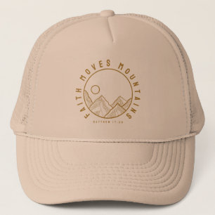 Faith Moves Mountains Matthew 17:20 Scripture Trucker Hat