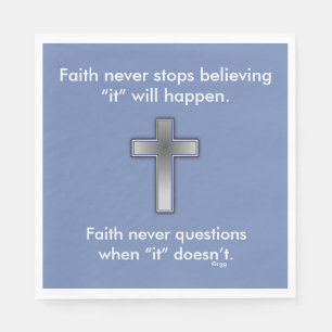 Faith Never Napkins w/Blue Cross