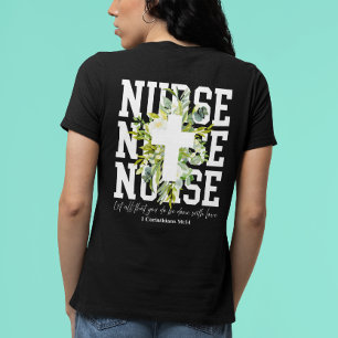 Faith Nurse Shirt - Christian Bible Verse Nursing 