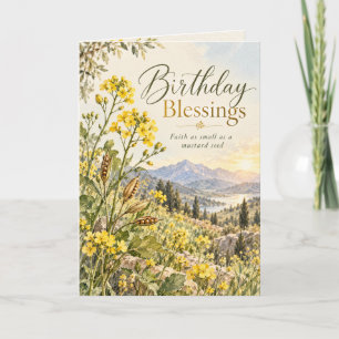 Faith of a Mustard Seed Birthday Card
