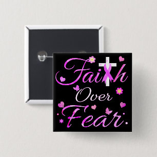 Faith Over Fear 15 Cm Square Badge