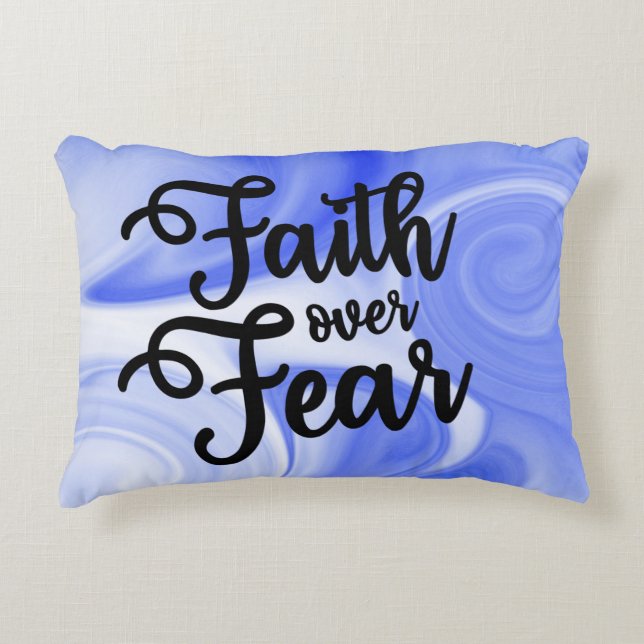 Faith Over Fear Accent Pillow (Front)