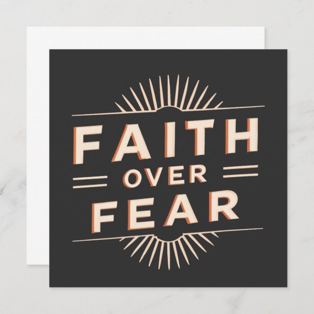 Faith Over Fear Advice Card (Front/Back)