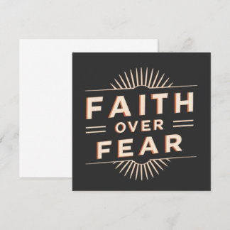 Faith Over Fear Advice Card