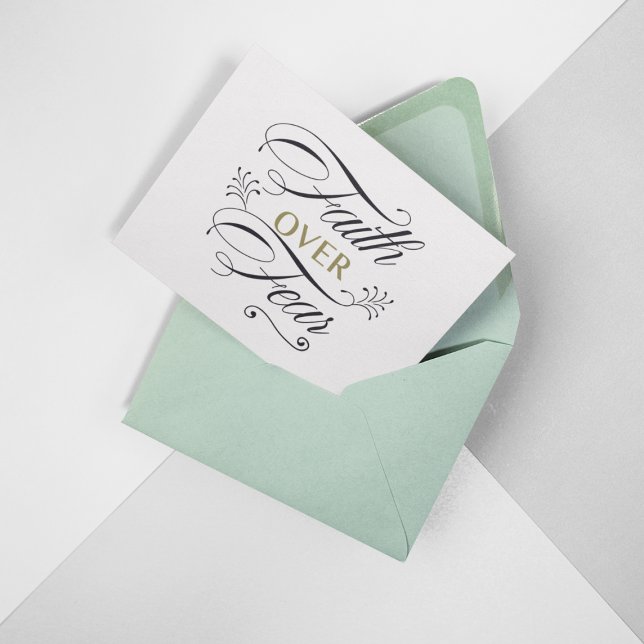 Faith Over Fear Bible Verse Motivational Note Card (Creator Uploaded)